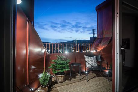 mobiliario negro marmol de carrara distribución abierta detalles en bronce decoración sofisticada elegante decoración pisos pequeños blog decoración nórdica atico nórdico 