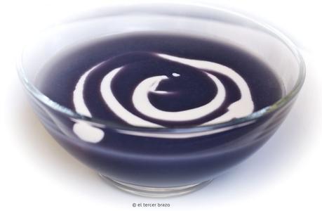 Crema morada de marisco