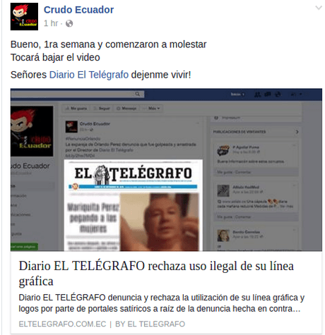 El Telégrafo miente: Crudo Ecuador sí puede usar sus imágenes según nueva ley