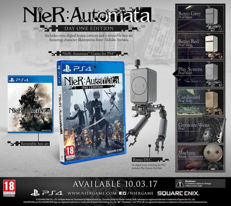 Se anuncia un bonus para la edición DAY 1 de NieR Automata