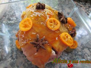 PALETA DE CERDO GLASEADA A LA NARANJA