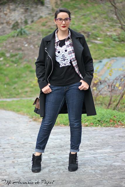 Outfit: Blusa Cuadros Bordada