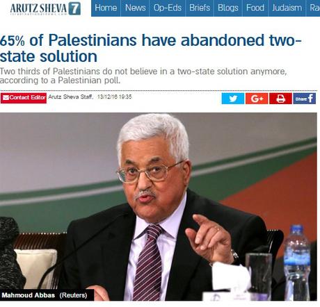 La mayoría de los palestinos no creen en la solución de dos estados.
