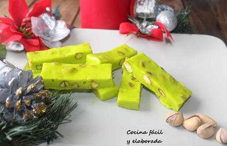 TURRON DE PISTACHO Y CHOCOLATE BLANCO
