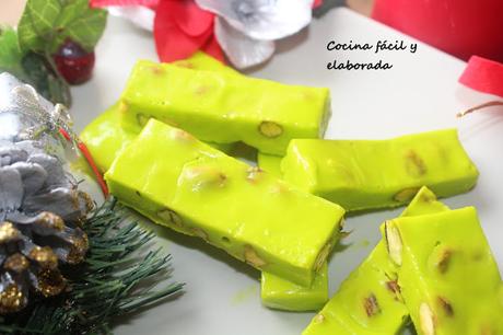 TURRON DE PISTACHO Y CHOCOLATE BLANCO