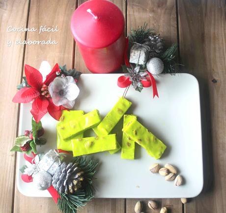 TURRON DE PISTACHO Y CHOCOLATE BLANCO