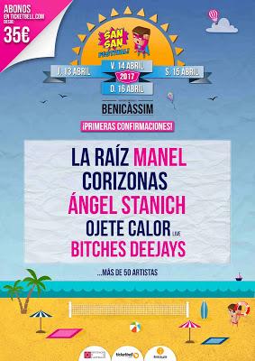 SanSan Festival 2017: La Raíz, Manel, Corizonas, Ángel Stanich, Ojete Calor, Bitches Deejays...