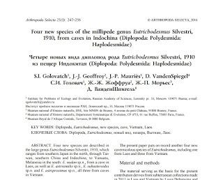 Nuevas especies en Laos y Vietnam