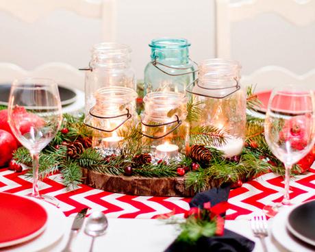 Velas en tarros de mermelada