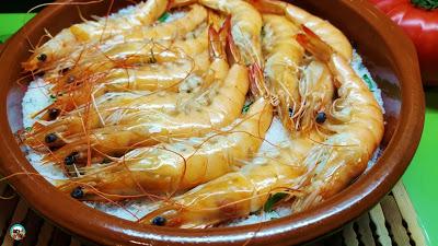 Cigalas con salsa de setas