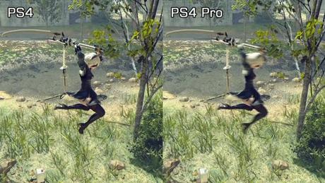 nier automata ps4 vs ps4 pro motion blur