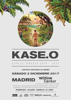 Kase.O terminará 2017 con un gran concierto en el WiZink Center de Madrid