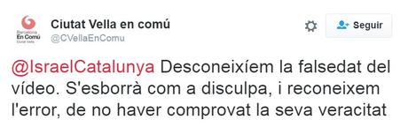Barcelona en Comú, la mentira como arma para atacar a Israel.