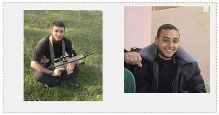 A la derecha: Rami Munir al Rarair. A la izquierda: Ismail Abd al Karim Shimali (página facebook Gaza Alan, 7 de diciembre de 2016)