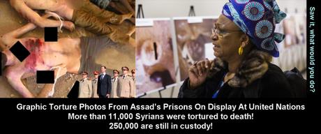 syria assad torture photos on display at UN