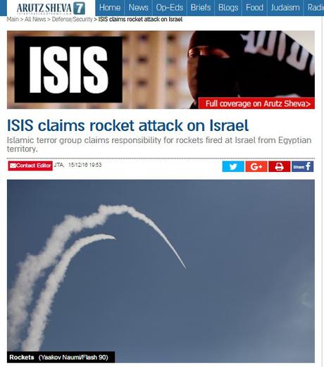 Isis ha lanzado dos misiles contra Israel.