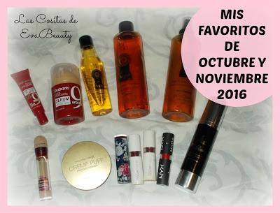 Mis favoritos de Octubre y Noviembre 2016