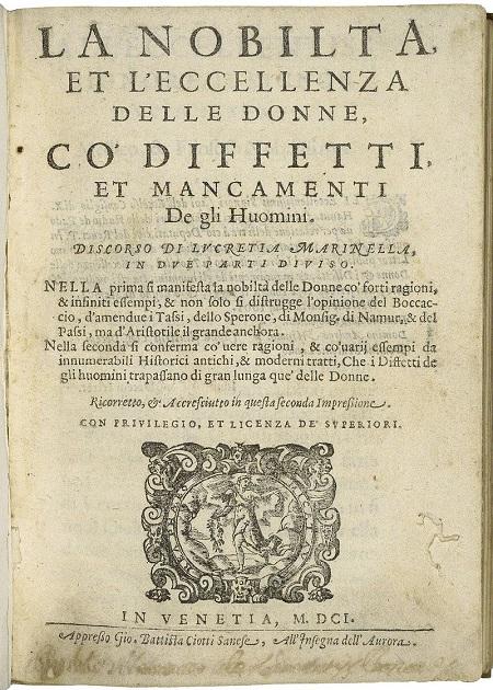 En nuestra defensa, Lucrezia Marinelli (1571-1653)