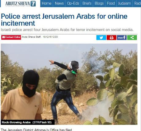 Detenidos 4 árabes por incitación al odio.