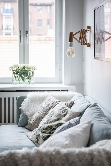 interiores estudios estilo escandinavo distribución pisos pequeños distribución diáfana distribución abierta decoración interiores mini pisos cama separada salón blog decoración nórdica 