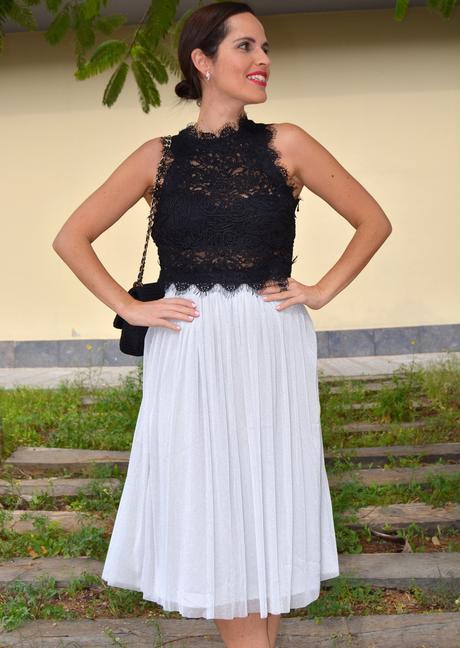 LOOK DE FIESTA FALDA DE TUL ZARA