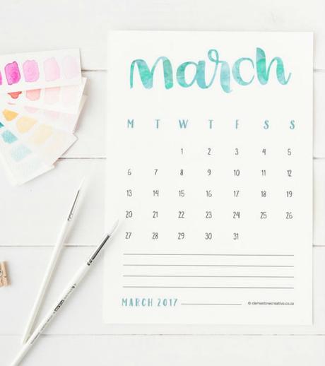 Calendarios 2017 imprimibles gratis