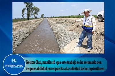 En Cañete: NELSON CHUI INSPECCIONO MANTENIMIENTO DEL CANAL HUANCA…