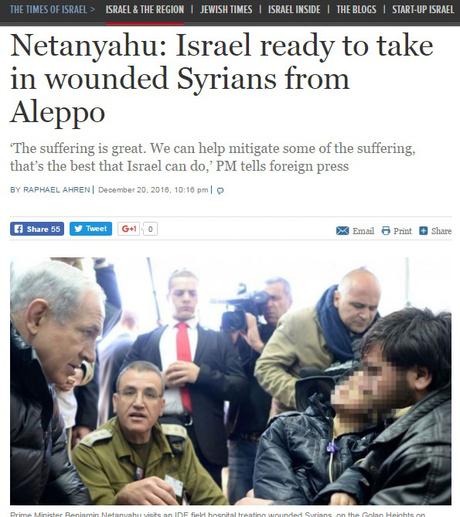 Israel está lista para ayudar a las gentes de Alepo.