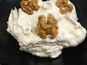 Mousse plátano nueces caramelizadas