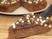 Tarta almendras, chocolate platano