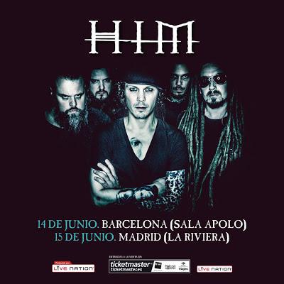 HIM tocarán en junio en Barcelona, Madrid y Santander