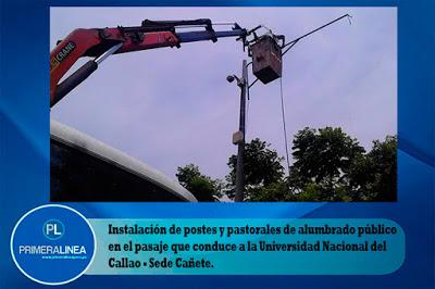 Y se hizo la luz para los estudiantes UNAC – Cañete MISIÓN CUMPLIDA DIJO CARMELA APOLAYA…