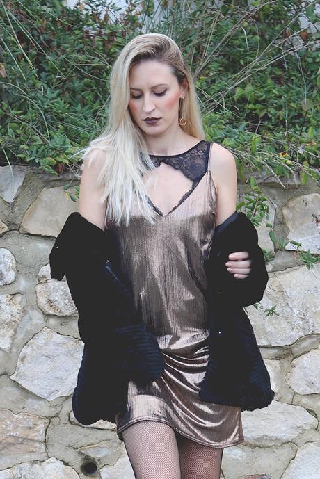 CHRISTMAS TIME: BRONZE SLIP DRESS CHRISTMAS TIME: BRONZE SLIP DRESS