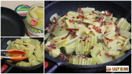 Cardo navideño con salsa de turrón. Receta para comenzar la cena de nochebuena