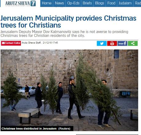 El no apartheid israelí: árboles de navidad.