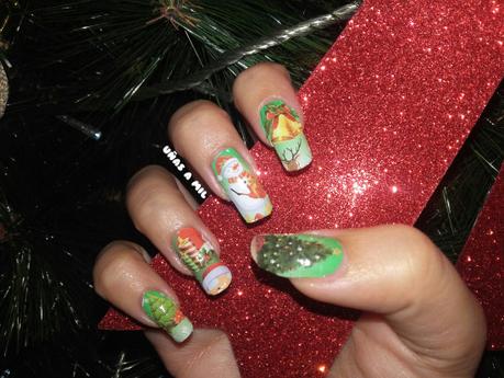 Diseño de uñas para Navidad