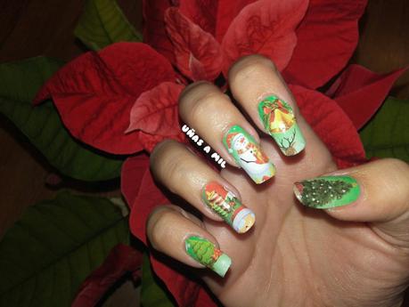 Diseño de uñas para Navidad
