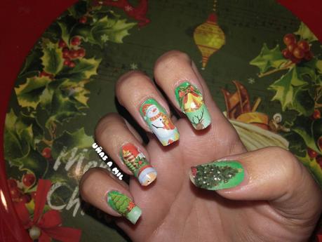 Diseño de uñas para Navidad