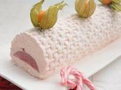 Tronco semifrío yogur chocolate blanco nubes