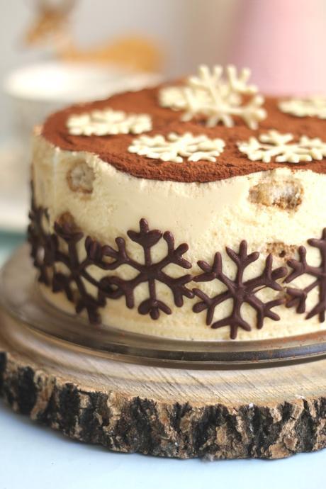 Tarta tiramisú navideña