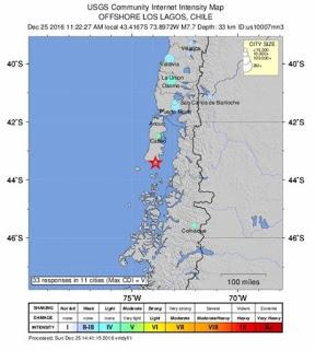 Terremoto de 7.6 en Chile; alerta de Tsunami.