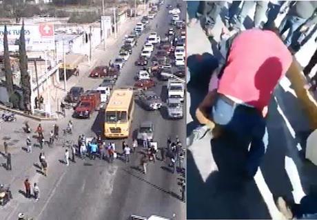 Video: Bloqueos y riñas por falta de gasolina en San Luis Potosí