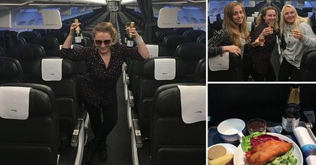 Photo published for Three British women got upgraded to Business Class and glugged champagne as the ONLY passengers on...
