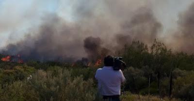 Incendio amenaza locaciones de YPF