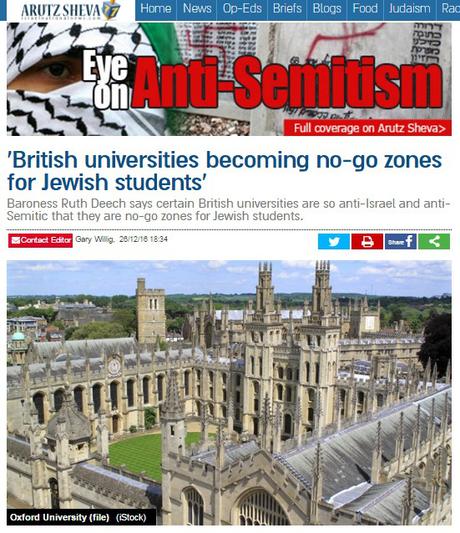 Ya hay zonas judenfrei en las universidades británicas.