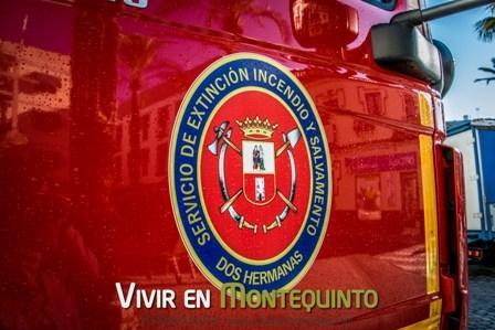 Una mujer herida y dos afectados en un incendio en Montequinto