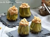 Alcachofas Rellenas Crema Boletus Nueces