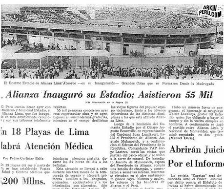 Estadio ALianza Lima – Alejandro Villanueva (Matute) [Inauguración ]