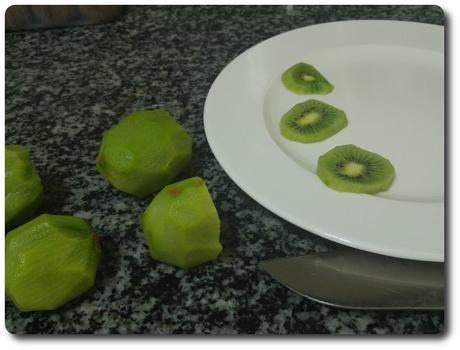 Tarta de queso y kiwi