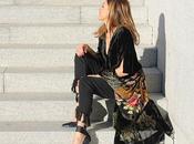 kimono batín flared jeans